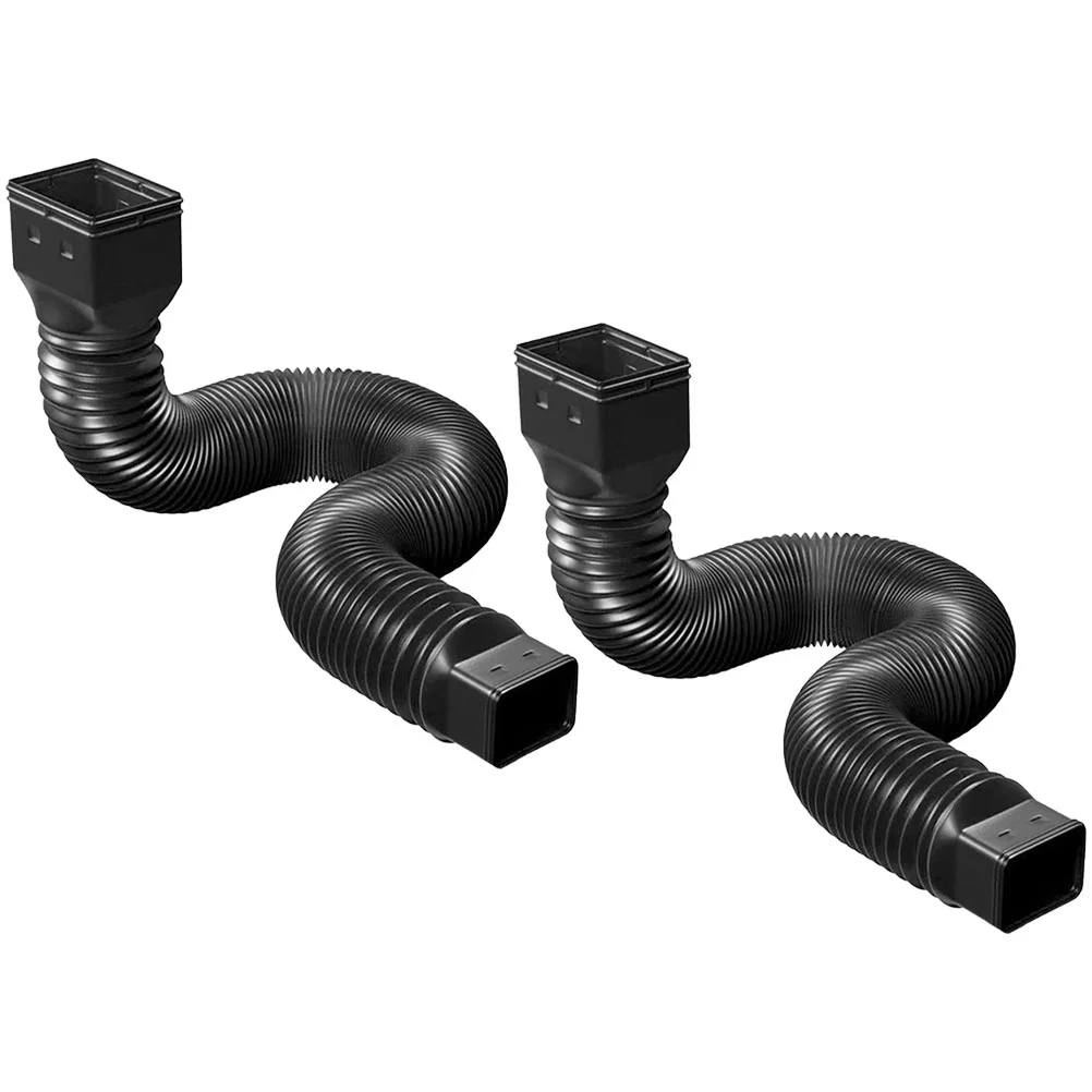 

2 Sets Rain Gutter Extender Extend Rainwater Gutter Downspout Extension Pipe Plastic Extensions Extender Flexible