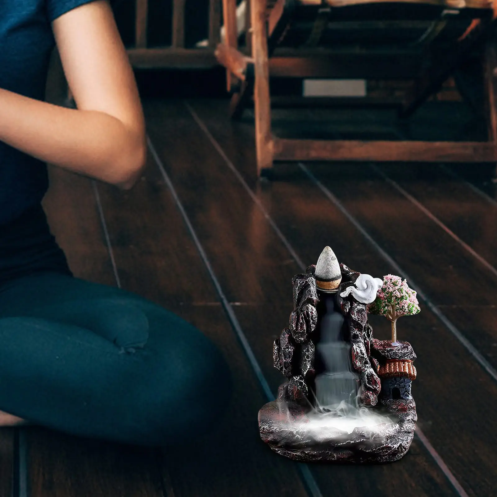 Маленькая горелка для благовоний Водопад подставка из смолы буддийских залов