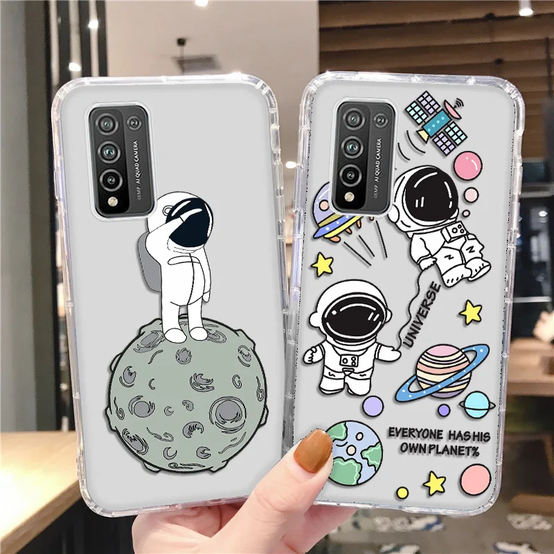 

Silicon Case For Huawei Honor 50 Cases Honor 8X 9X 10i 10X 10 50 Lite 60 20 Pro 8A 8S 9A 9C 20S Funda Back Astronaut Soft Covers