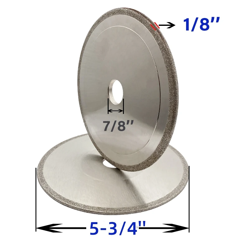 Алмазные шлифовальные круги для бензопилы CBN 5-3/4 дюйма, толщина 1/8 дюйма, 3/16 дюйма, для заточки зубов, 3/8 дюйма, 1/4 дюйма, .325, шаг .404, стальная цепь из быстрорежущей стали