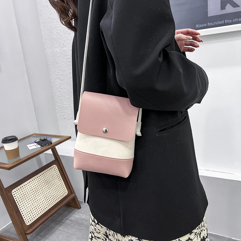 Женская сумка модная через плечо мини-сумка-мессенджер с цветными блоками сумки