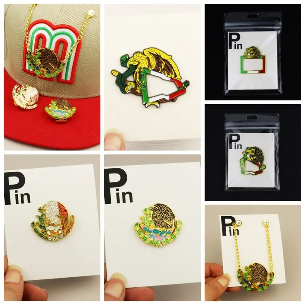 Модная металлическая Мексиканская эмалированная булавка Орел для выпечки