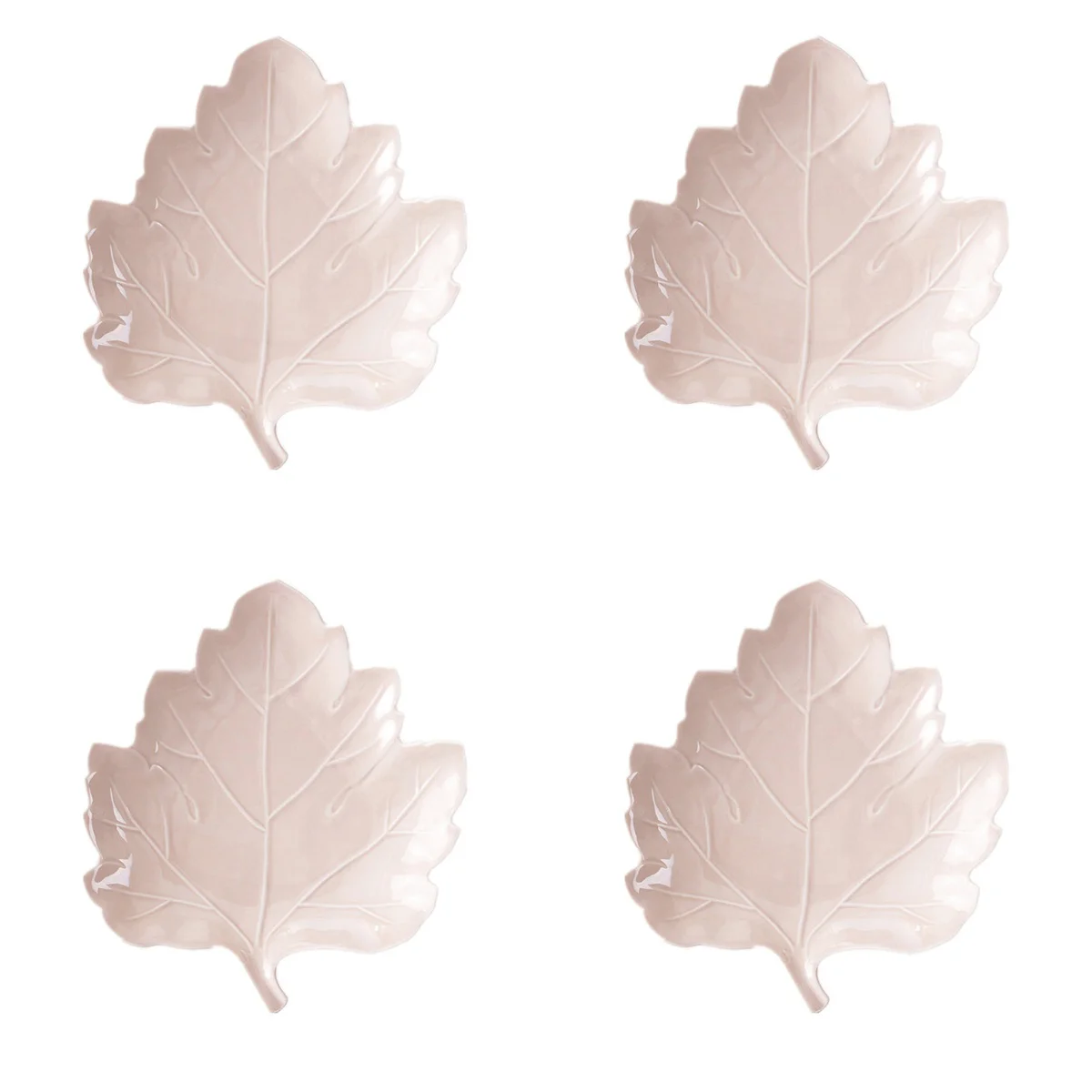 

4 Pack Embossed Leaf Plate Delicate Snack Dessert Kitchen Supply Durable Seasoning Trays Fruit Snacks Utensil