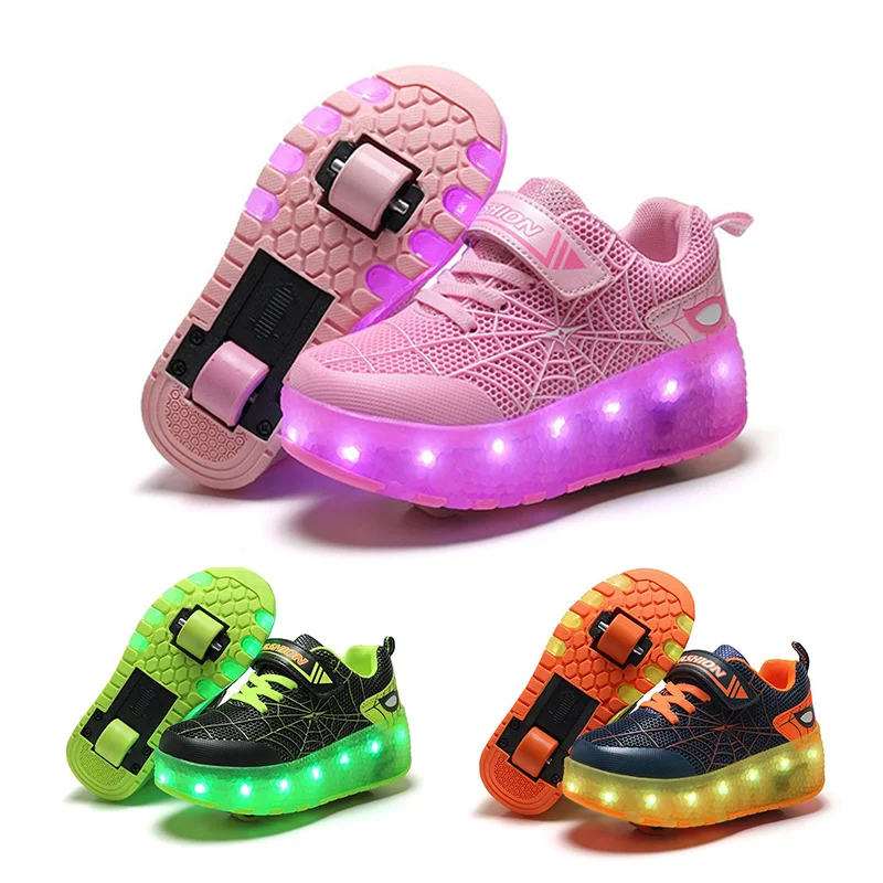 

Кроссовки на колесиках со светодиодной подсветкой, размеры 28-43