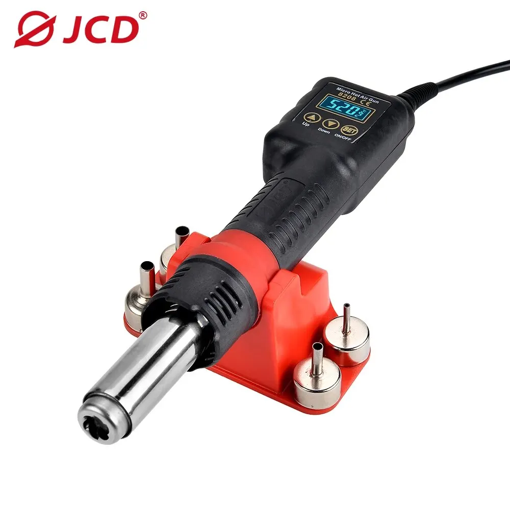 JCD Micro Hot Air Gun 8208 750 Вт с цифровым дисплеем для дома Универсальный термопистолет DIY