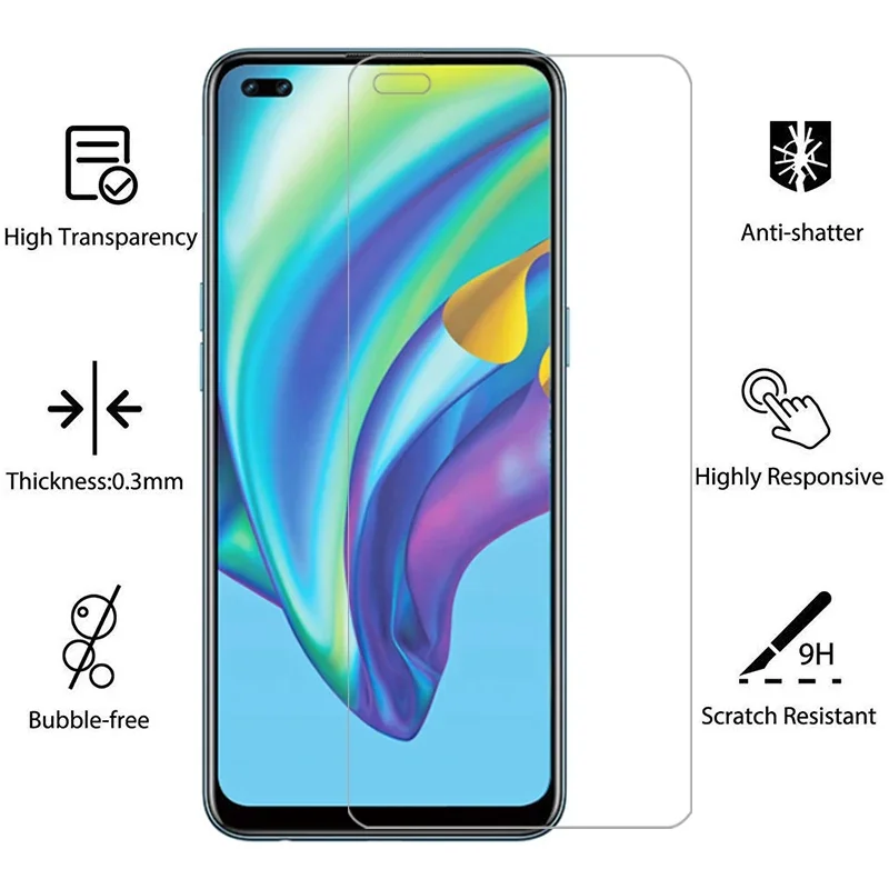 Защитное стекло для oppo reno4 reno5 lite f защитная пленка экрана закаленное на reno4f reno5f 4lite