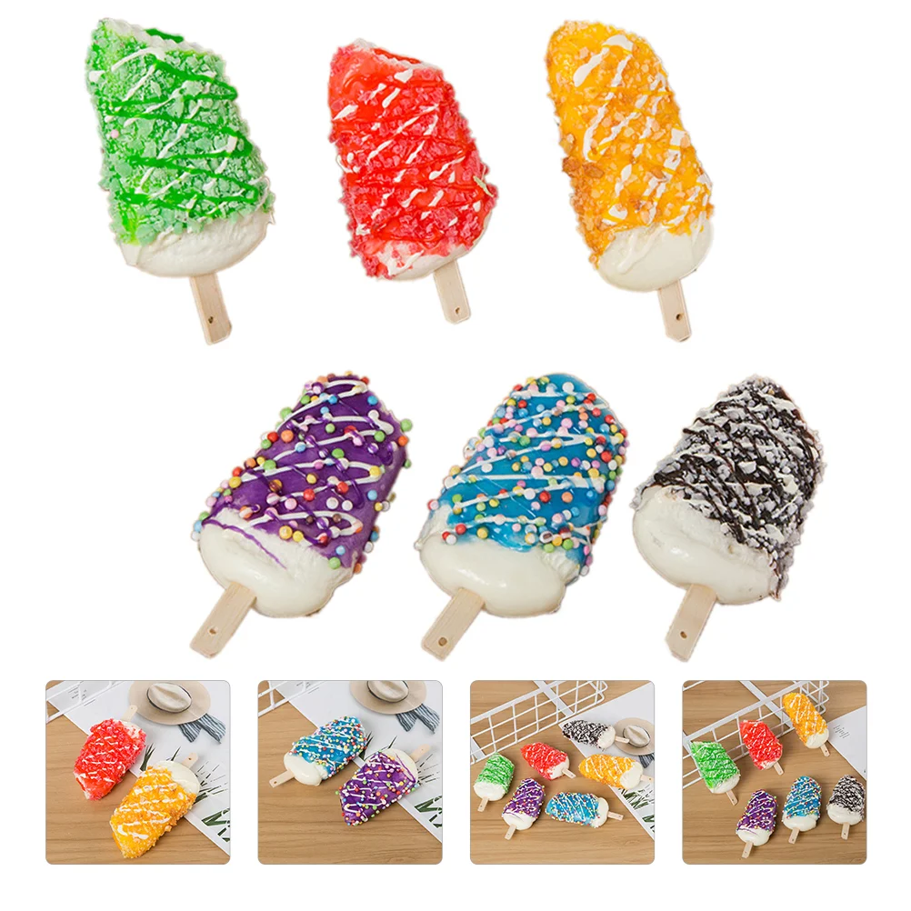 

Ice Cream Dessert Artificial Props Popsicle Model Fake Faux Decor Home Photography Cute Simulation Popsicles Realistic Pretend