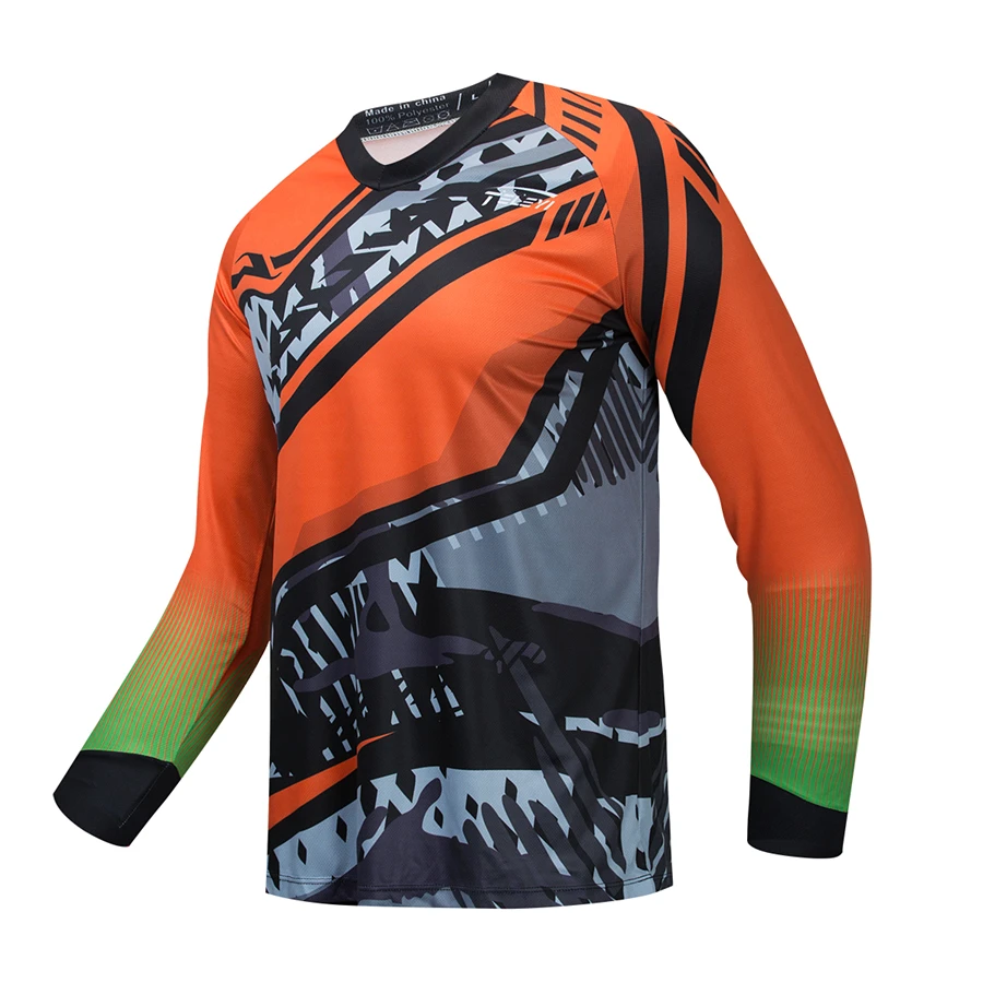 

MTB DH Off Road Bicycle Tops Long Sleeve Downhill Jerseys Mountain Bike T-shirts Cross Country Sportswear Men's Cycling Clothing