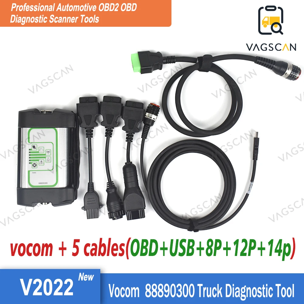 

Auto diagnostic tool for Vocom PTT tech tool with OBD Cables Equipment Excavator Diagnosis tools