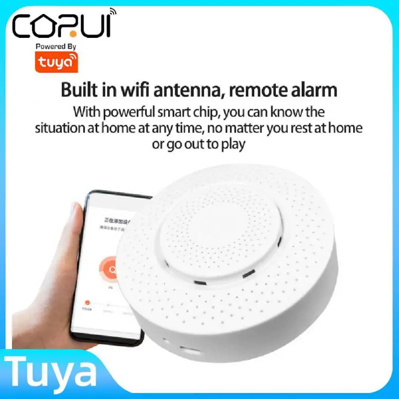 

CORUI Tuya Gas Leak Sensor WIFI Gas Sensor Gas Leak Monitoring Sound And Light Alarm Carbon Monoxide Detectors Security Alarm