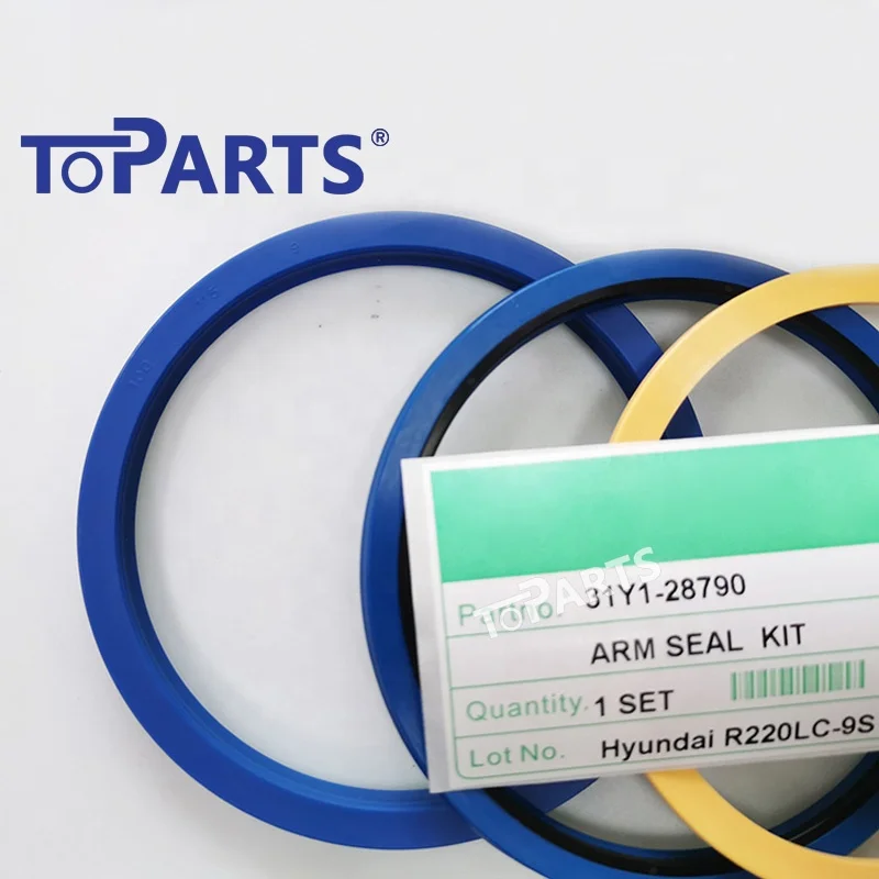 Комплект уплотнений гидравлического рычага цилиндра экскаватора Hyu-ndai R220lc-9s
