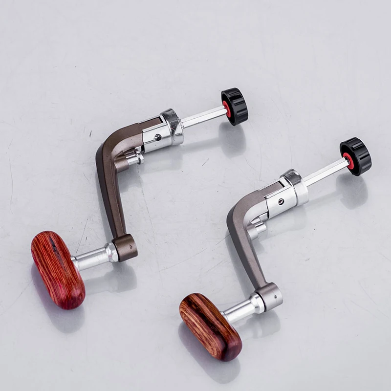 

Full Metal Spinning Fishing Reel Handle with Wood Knob+Free Screw Sea River Rock Lure Fishing Replace Tackle Parts