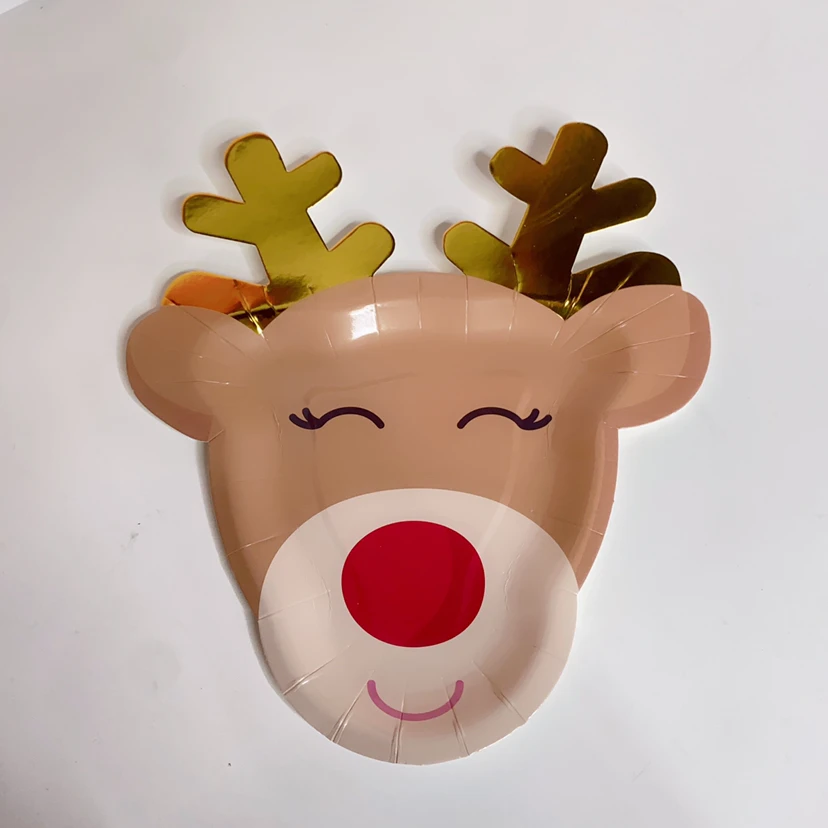 

Merry Christmas Party Disposable Tableware Set Santa Claus Elk Napkin Paper Plates Cups Christmas Decor For Home Xmas Ornaments