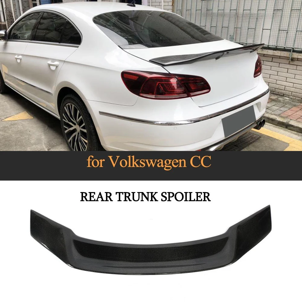 

Carbon Fiber Rear Trunk Lip Spoiler For Volkswagen CC 2009-2018 Rear Wing Spoiler Trunk Cover