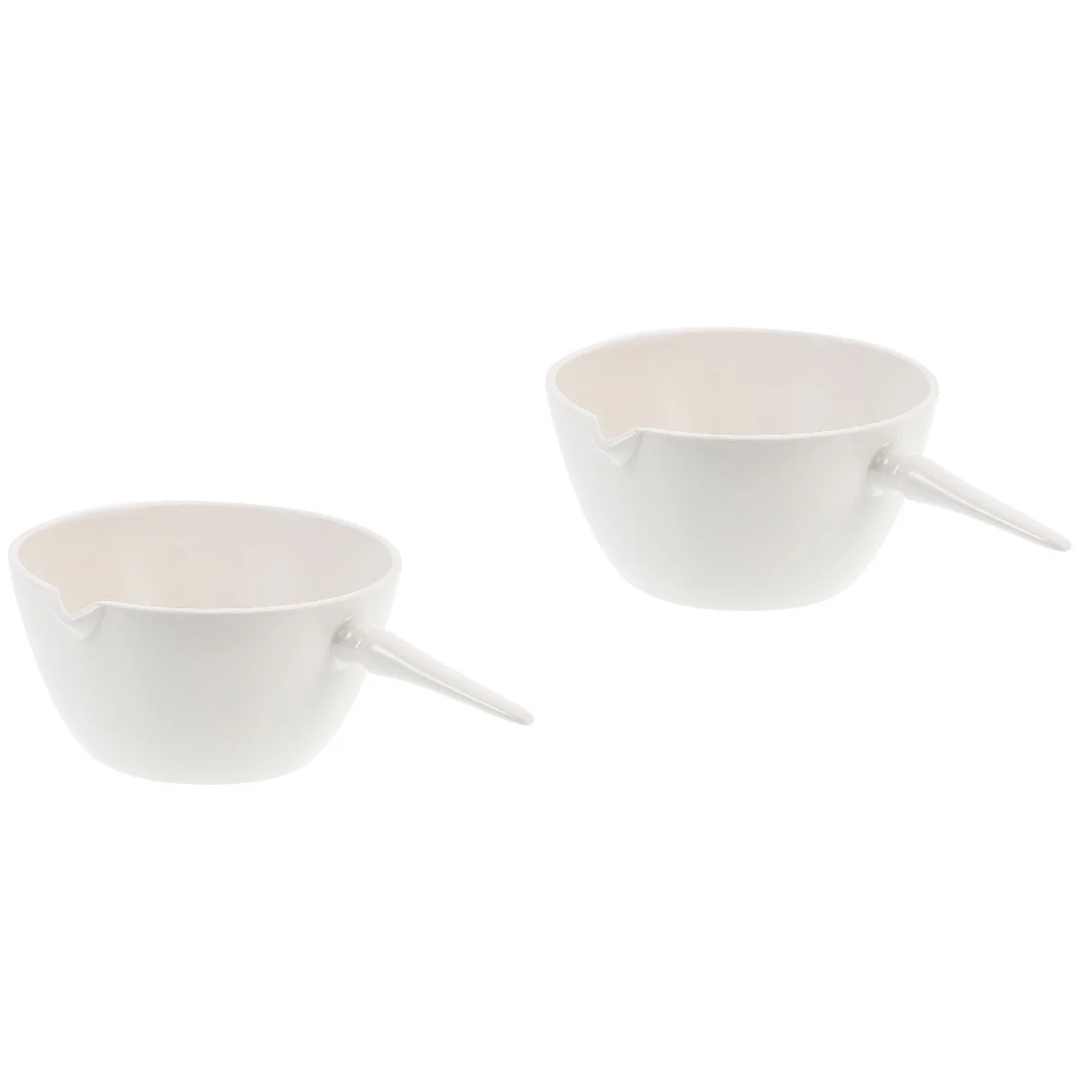 

2 Pcs Porcelain Ceramic Mixing Bowls Laboratory Tool Science Basin School Dish Laboratory Handle Ceramics