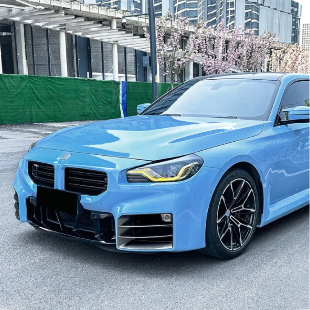 Фото Накладки на воздухозаборники переднего бампера для BMW M2 G87 2023+ из ABS-пластика, стильный дизайн с улучшенным отводом тепла №5