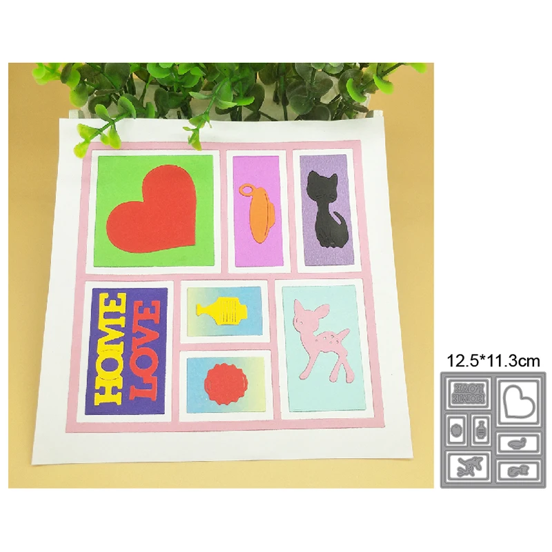 

7 Grid Photo Frame 2022 New Metal Cutting Dies Cut Die Decoration Scrapbook Knife Mould Blade Punch Stencils Dies