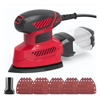 meterk fl119 130w 14000rpm compact electric sander with 20pcs sandpaper efficient dust collection system for home diy decoration