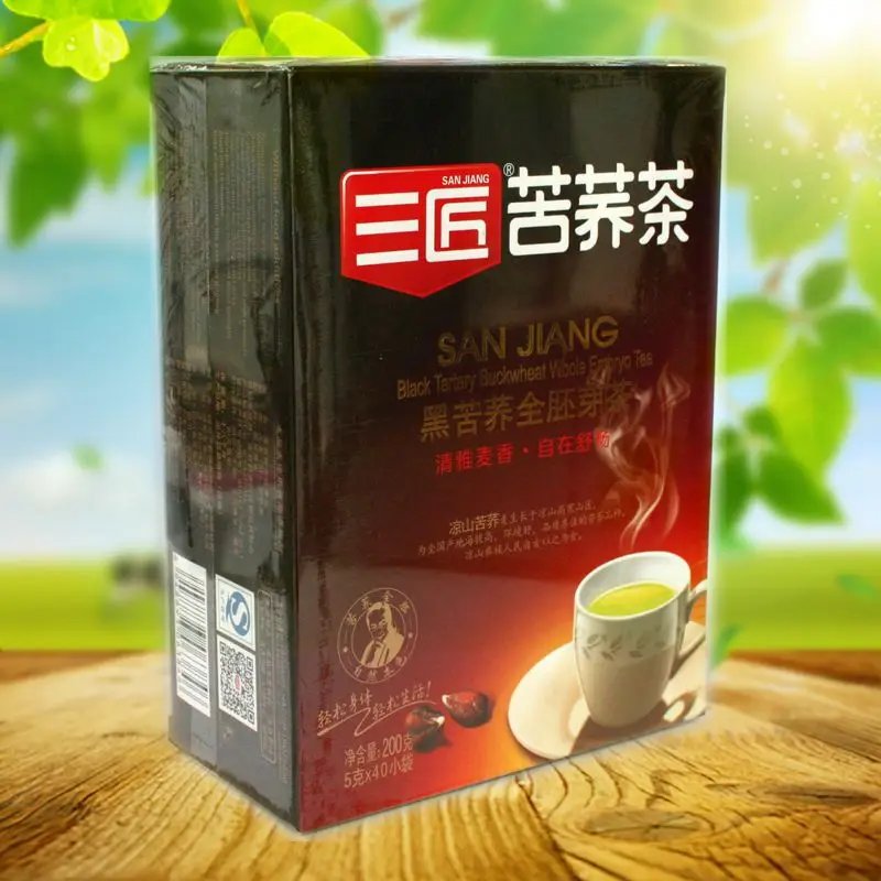 

40 маленькая сумочка, 200 г, чайный пакетик Sanjiang из гречихи, здоровый подарок для клиента, 5 г в 1 пакете