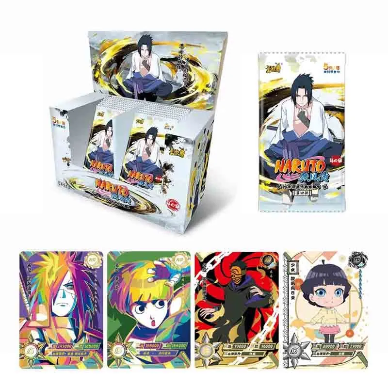 

4BOX Naruto Cards Collection Tier3 Wave4 Board Games Anime Figure Naruto Letters Table Adult Toys Christmas Gift Juguetes