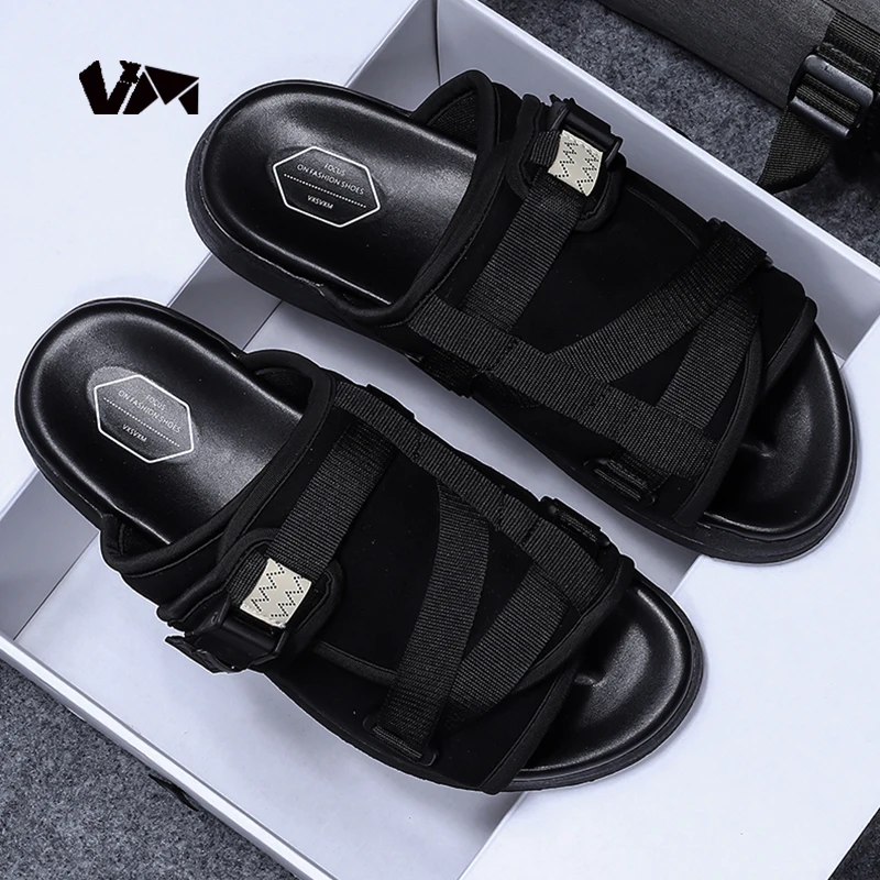 Летние шлепанцы для мужчин и женщин Christo Visvim 2024 мягкие повседневные с отражающей