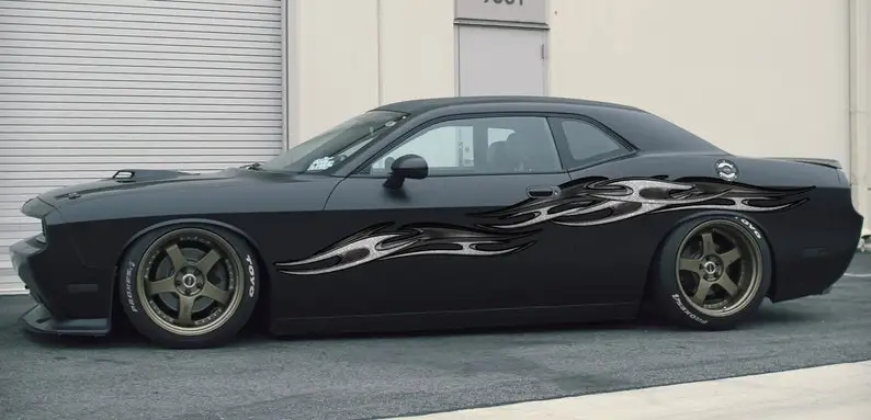 

3D Sticker for a Sports Car, Tribal street racing graphic decal, Tribal wrap ripped metal full color Car vinyl design,