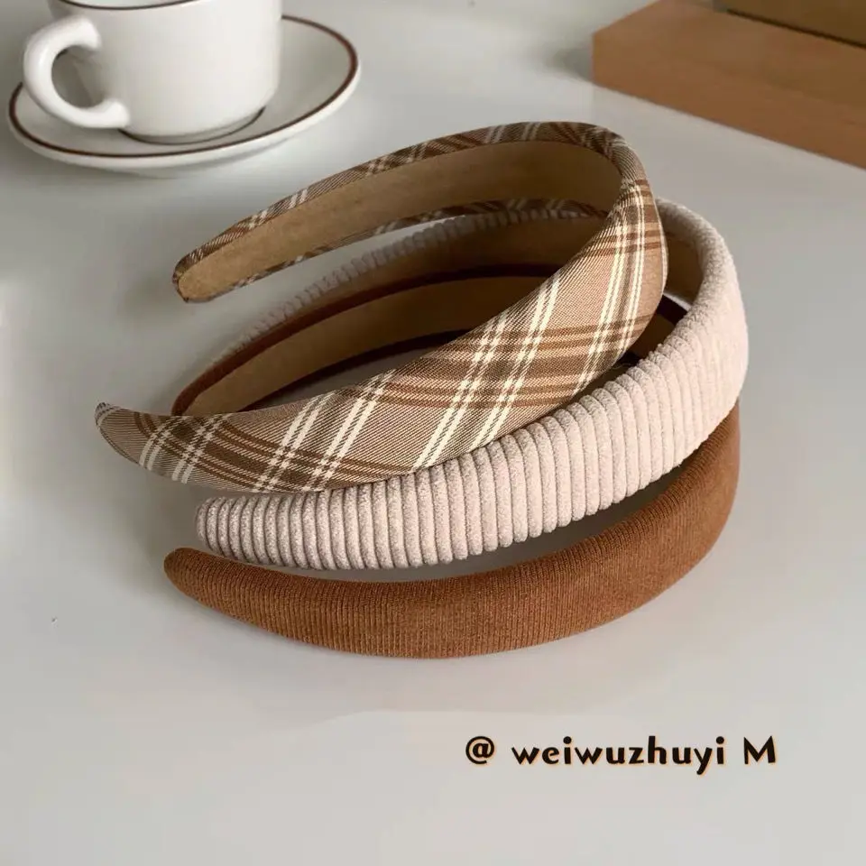 

Женская повязка на голову из широкой ткани, осенняя, женская, необычная, Выходная, Корейская, милая повязка на голову, нажимная повязка для в...