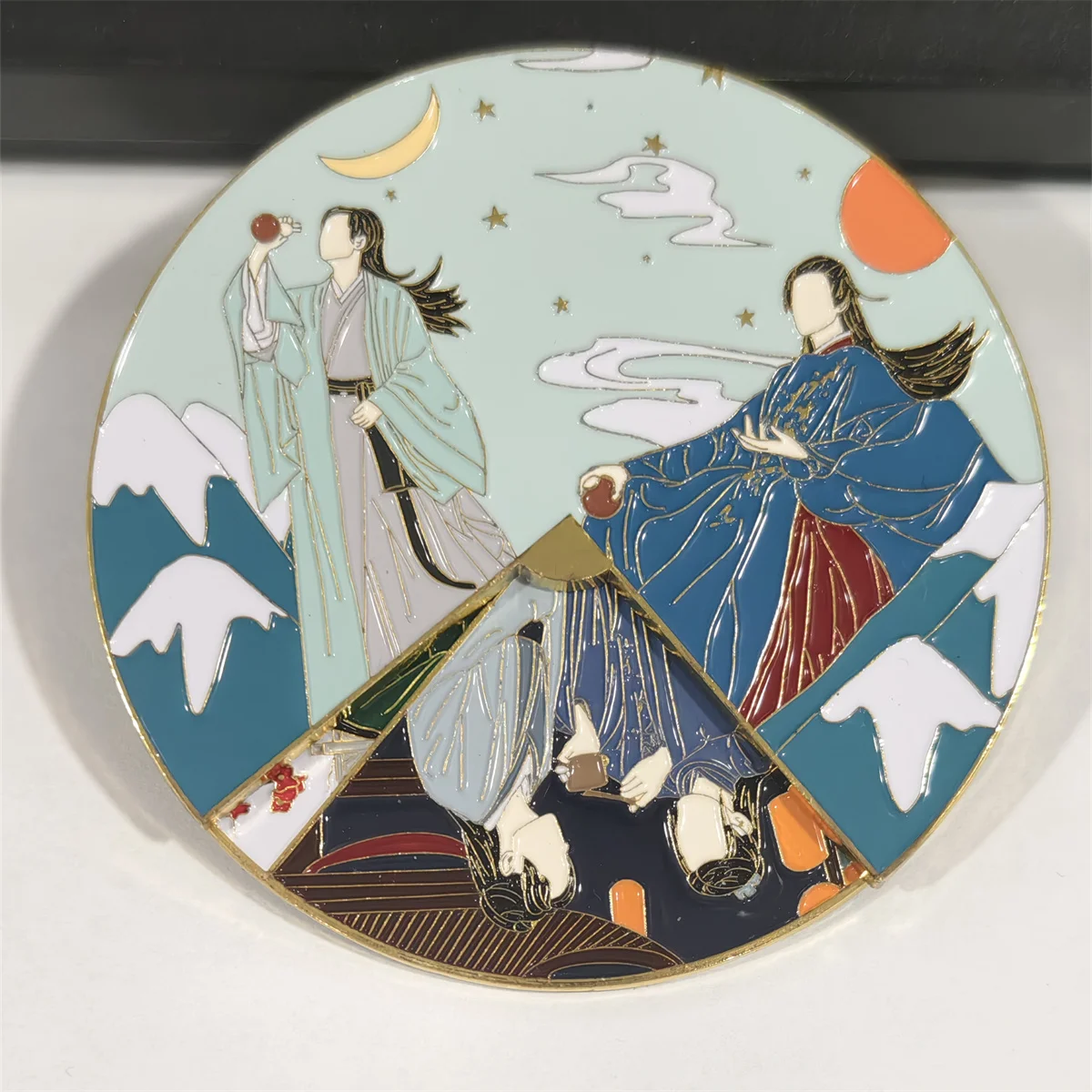 Доступно слово чести He Ling Wen Kexing Zhou Zishu Gong Jun Zhang Zhehan CP Металлический значок Брошь