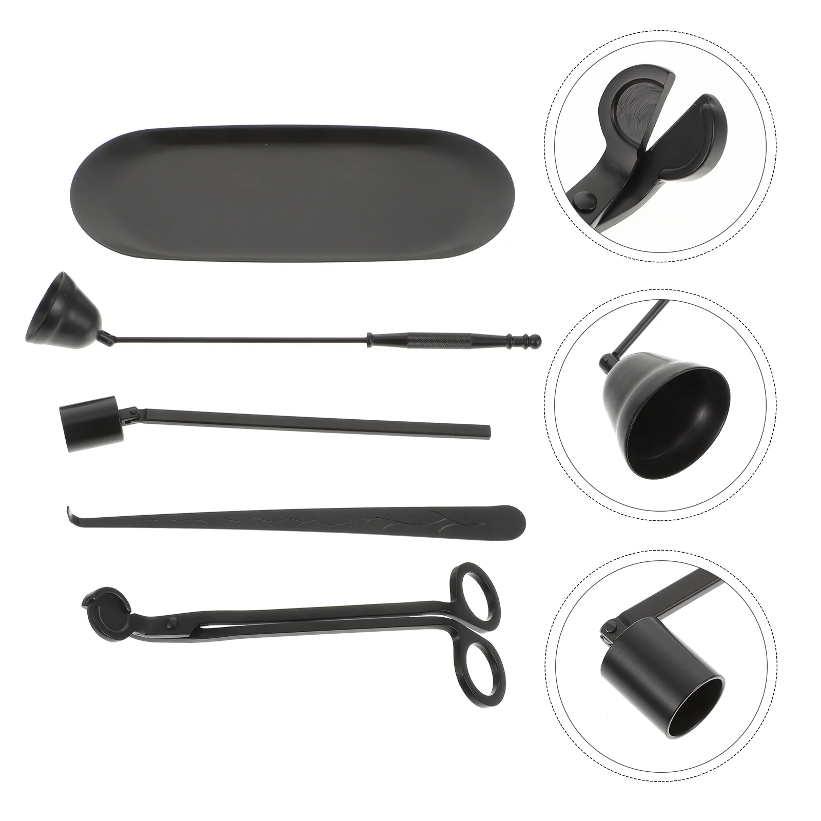 

Wick Set Extinguisher Trimmer Snuffer Flame Kit Tool Scissor Accessories Wrought Iron Metal Makingaccessory
