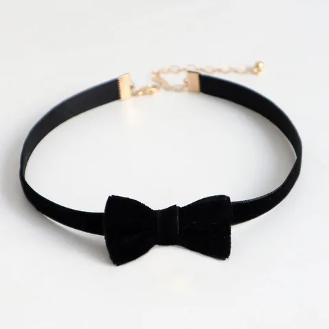 Черный красный бант чокер BaCuSen