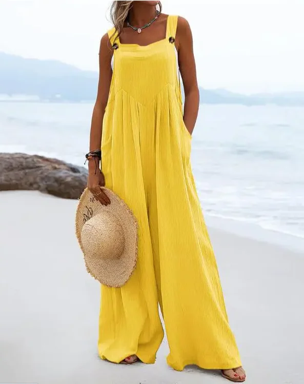 Wide Leg Suspender Jumpsuit women summer 2022 new fashion