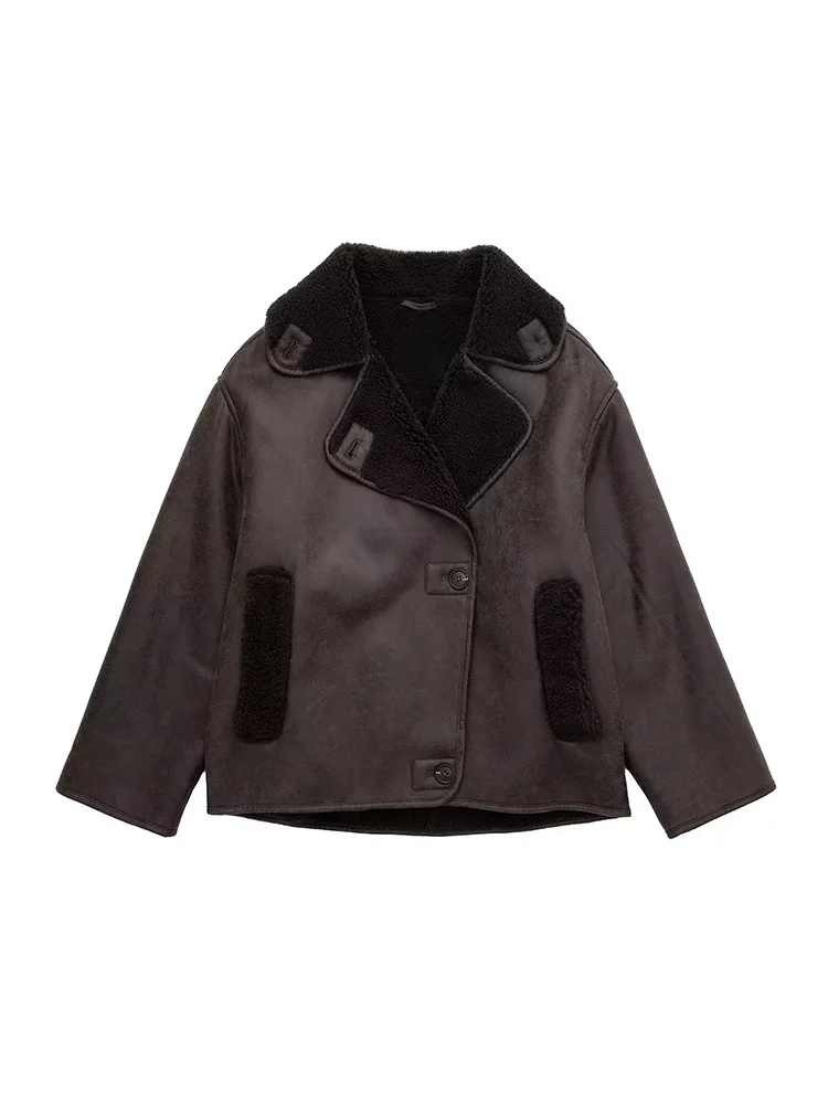 Новинка 2024 осенне-зимняя женская свободная куртка из искусственного меха