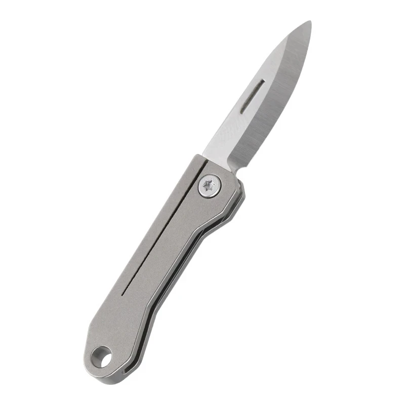 

Titanium Alloy Mini EDC Knife Camping Equipment Unboxing Mini Knife Keychain Hanging Outdoor Multi Tools Knife