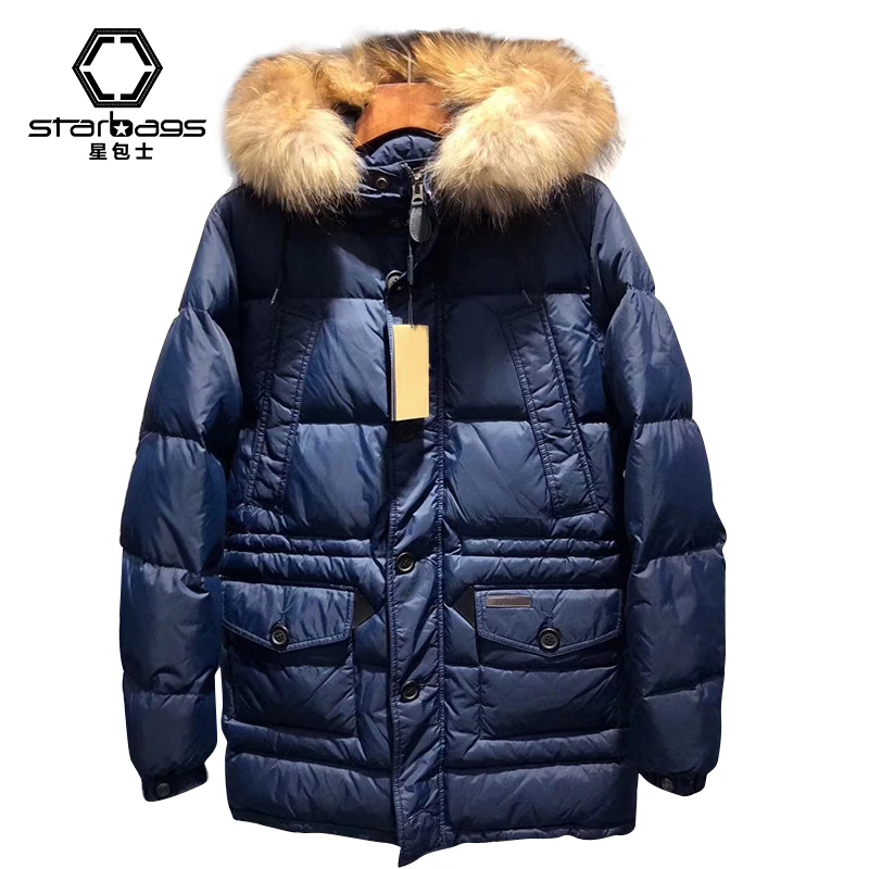Down jacket men's long winter 2023 new Canadian pie to overcome the tooling lovers big goose coat tide,winter Hooded Jacket