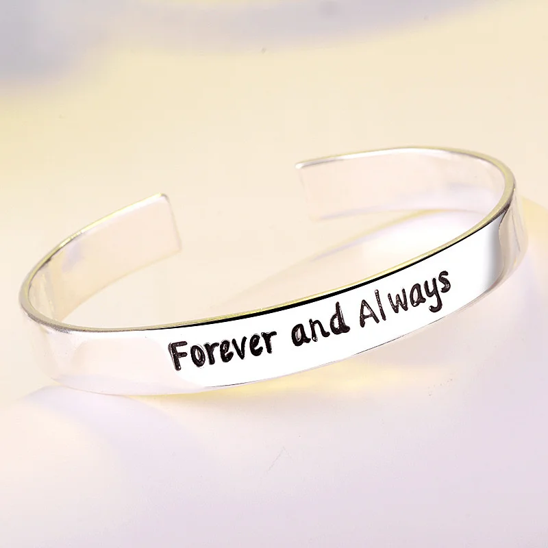 

Stylish 925 sterling silver women's cuff bracelet engraved adjustable charm bracelet Girls Party jewelry Christmas gift