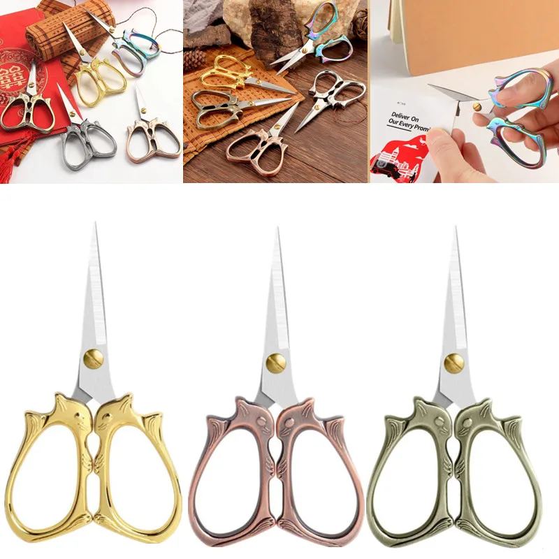 

European Retro Tailor Scissors Cross Stitch Antique Vintage Scissors Thread Embroidery Scissor Sewings For Handicraft DIY Sewing