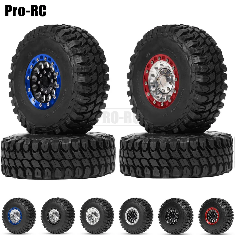 

1.9" Metal Beadlock Wheel Rim & 110x38mm Tire 4Pcs for 1:10 RC Crawler Traxxas TRX4 AXIAL D90 SCX10 Tamiya CC01 MST