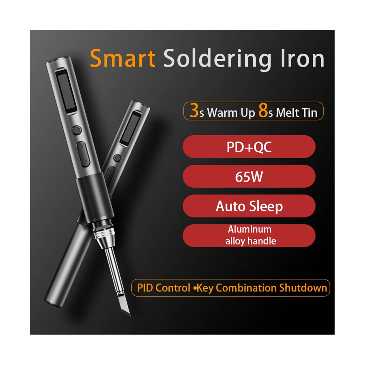 Портативный интеллектуальный Электрический паяльник PD65W MINI65 регулируемая