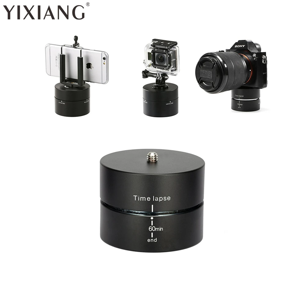 Замедленная съемка 360 градусов автоматический Поворотный штатив для камеры головка основание 360 TL замедленная съемка для Xiaoyi для камеры Gopro SLR для iphone