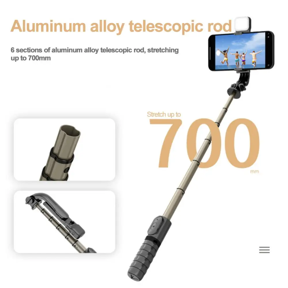 Portable Mobile Phone Bracket Style Stainless Steel/aluminum Alloy 4.0 With Fill Light 3000-4500k Rotated By 360 Mini