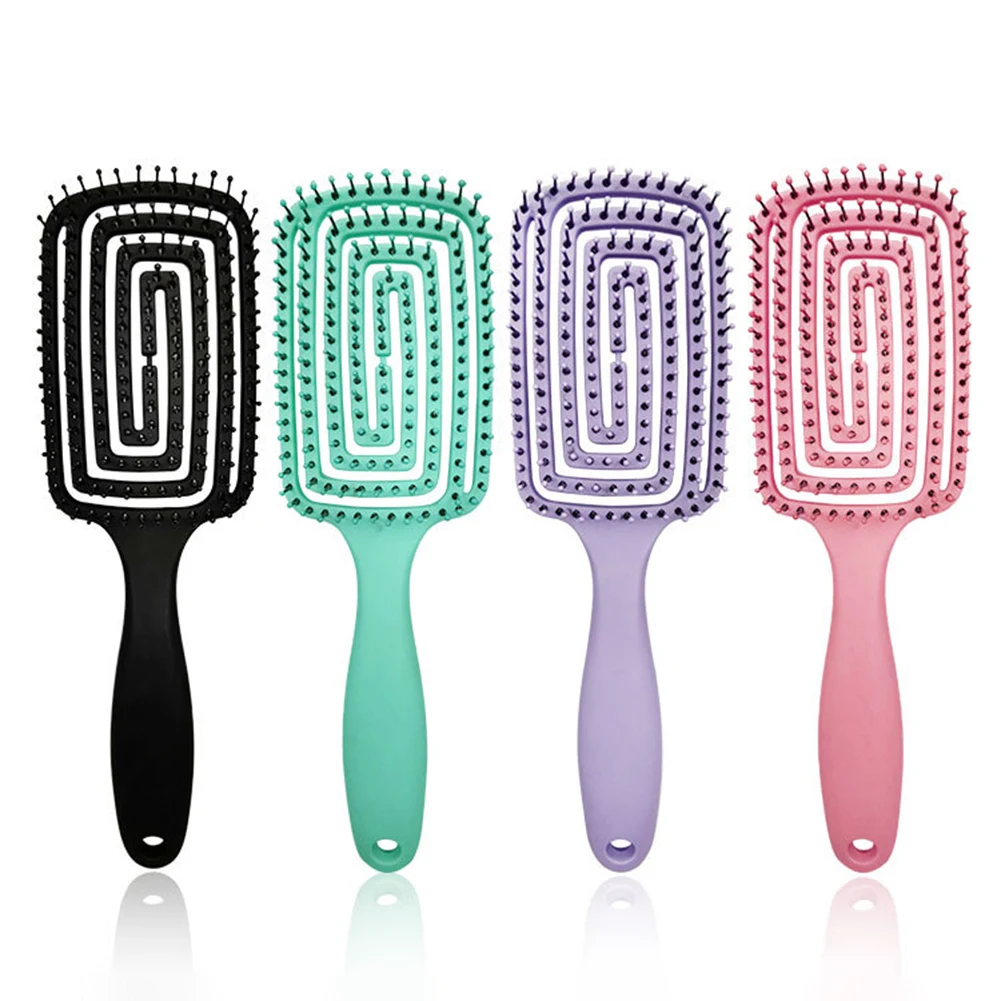 

Arc Massage Comb Wide Teeth Anti-static Practical Anti-Entangling Salon Styling Comb Nylon Non-slip Comfort Hair Care Hairbrush