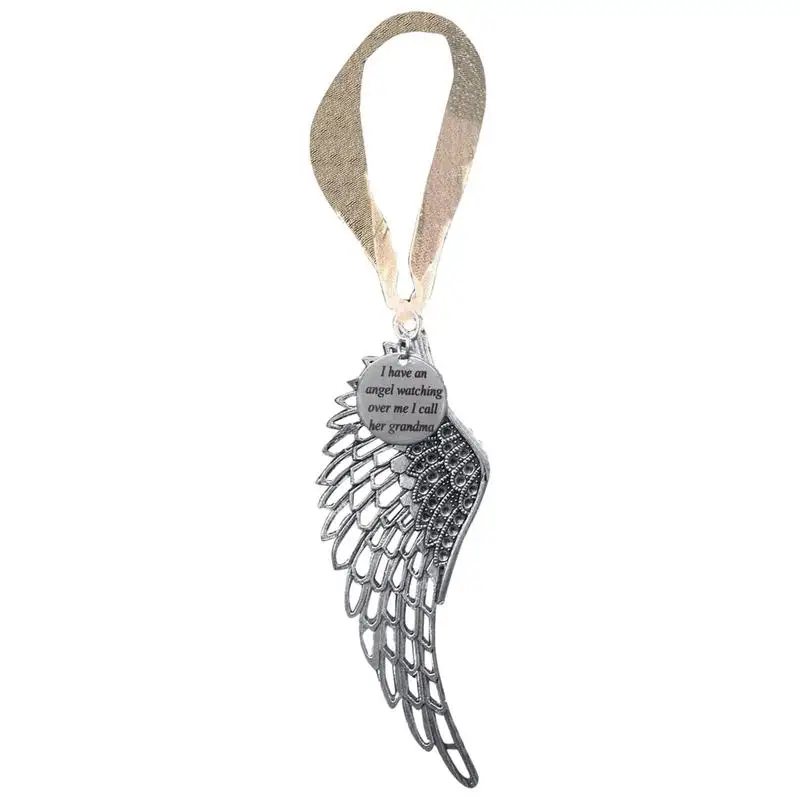 

Memorial Christmas Ornament Angel Wing Pendant Ornaments For Christmas Tree Alloy Decorative Sign With Lanyard For Holiday