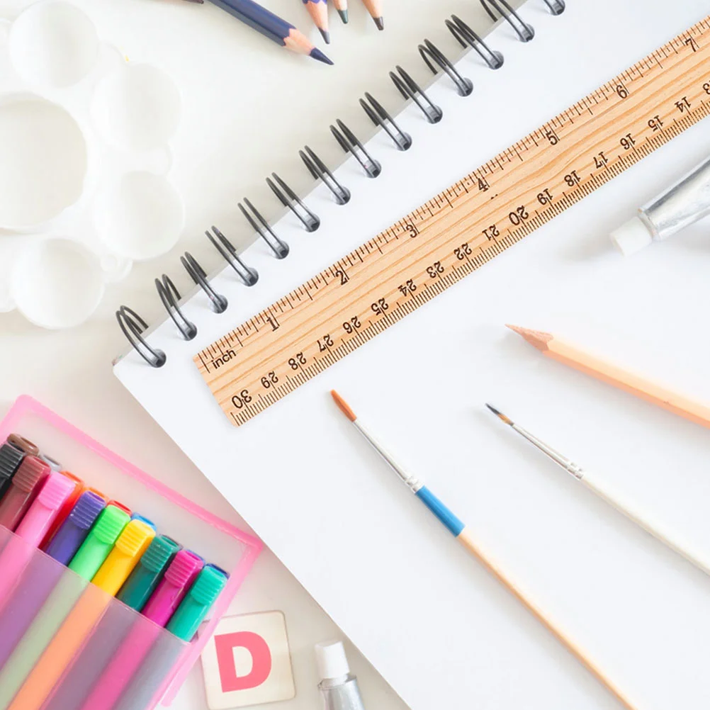 

25 Pcs Measurement Tool Measuring 30cm Ruler Single Sided School Surveying Tools Flexometer