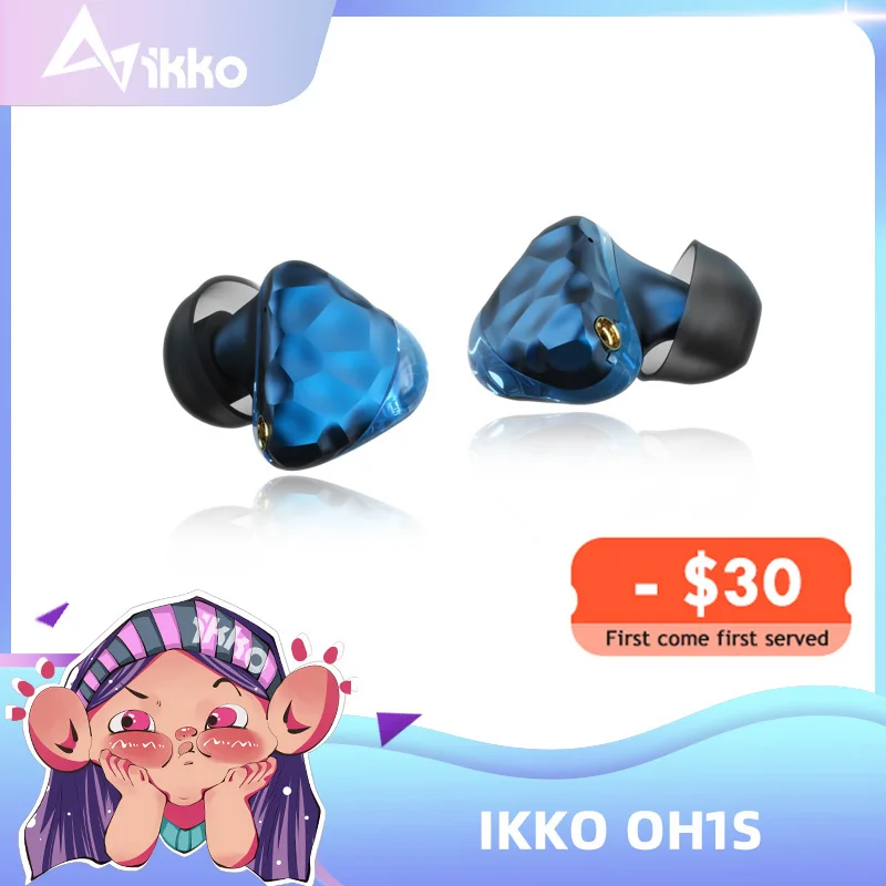 

iKKO OH1S Wired Headphones Earbuds HIFI High Fidelity Music IEM Earphone In-Ear Noise-Isolating Headset MMCX Detachable Cables