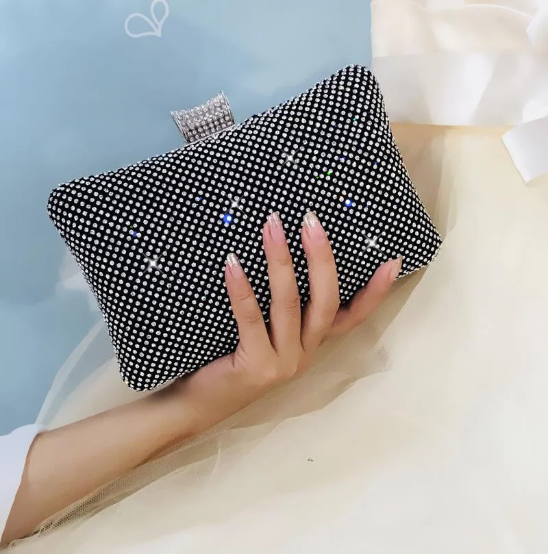 Небольшое количество цены высококачественный Блестящий обеденный мешок стразы