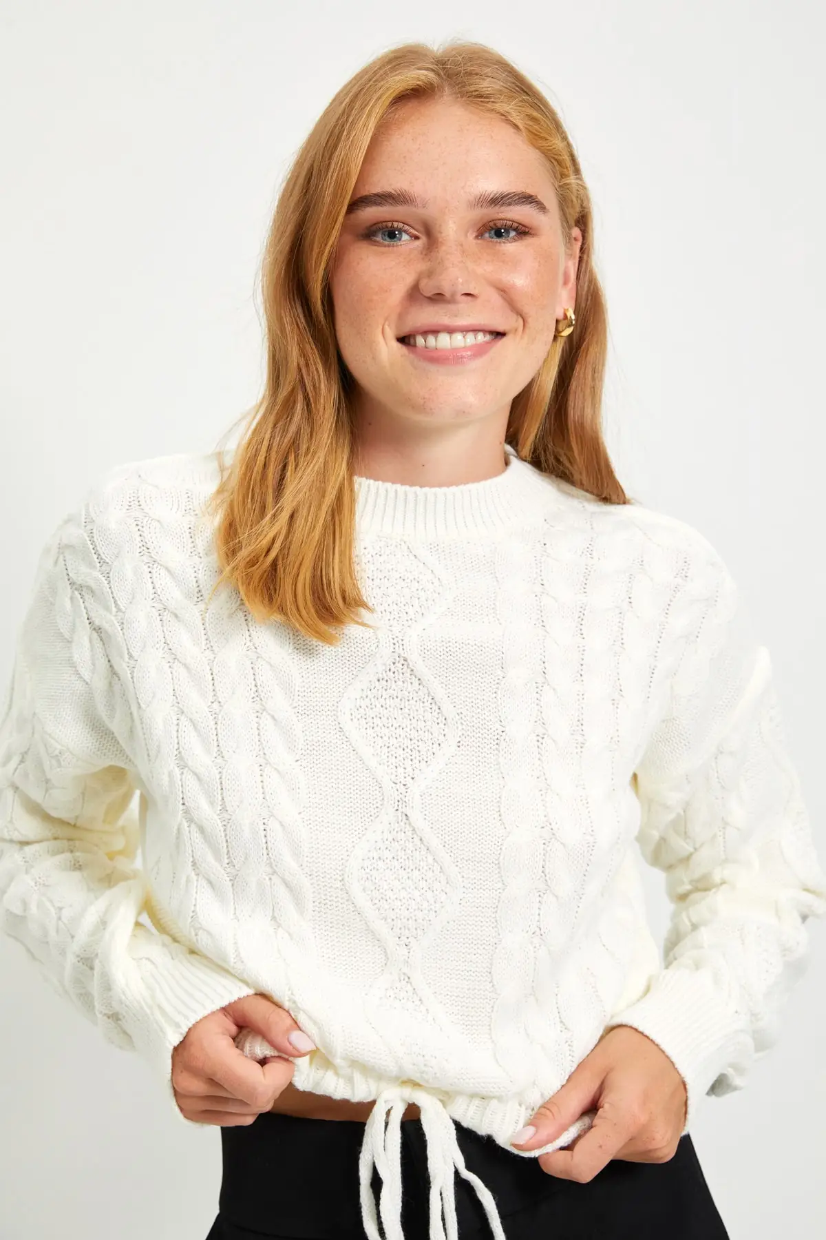 

Trendyol Mesh Detailed Knitwear Sweater TWOAW22KZ1440