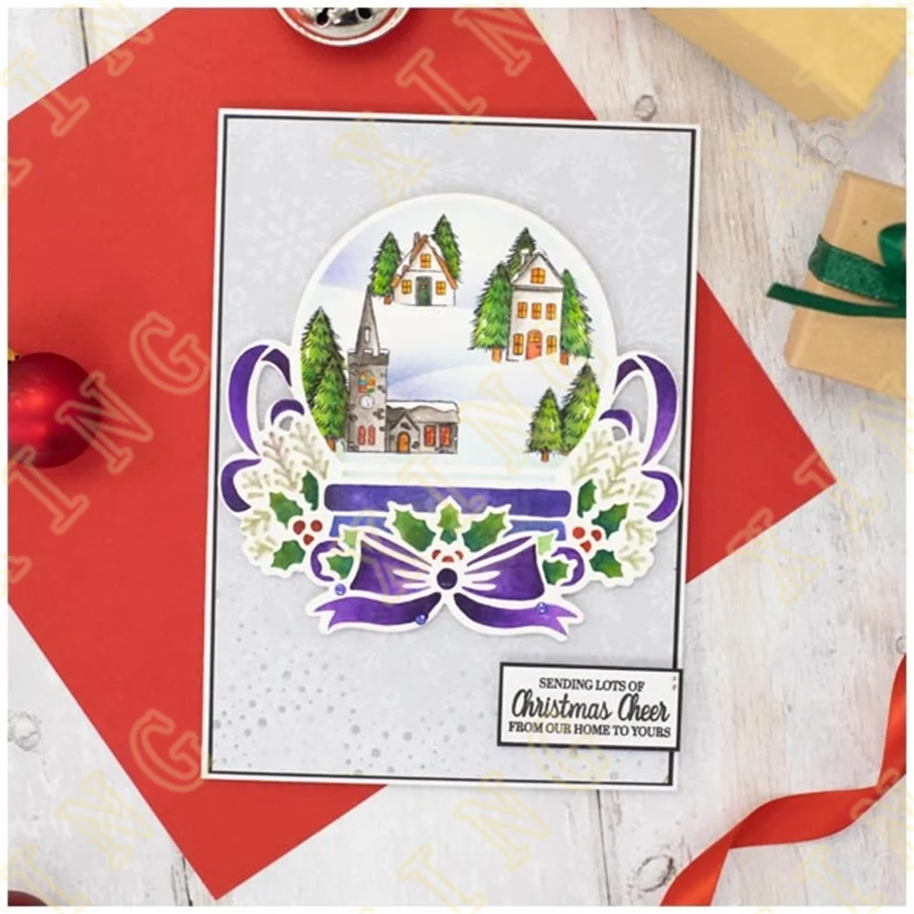 Рождественский трафарет для резки металла украшение скрапбукинга дневника