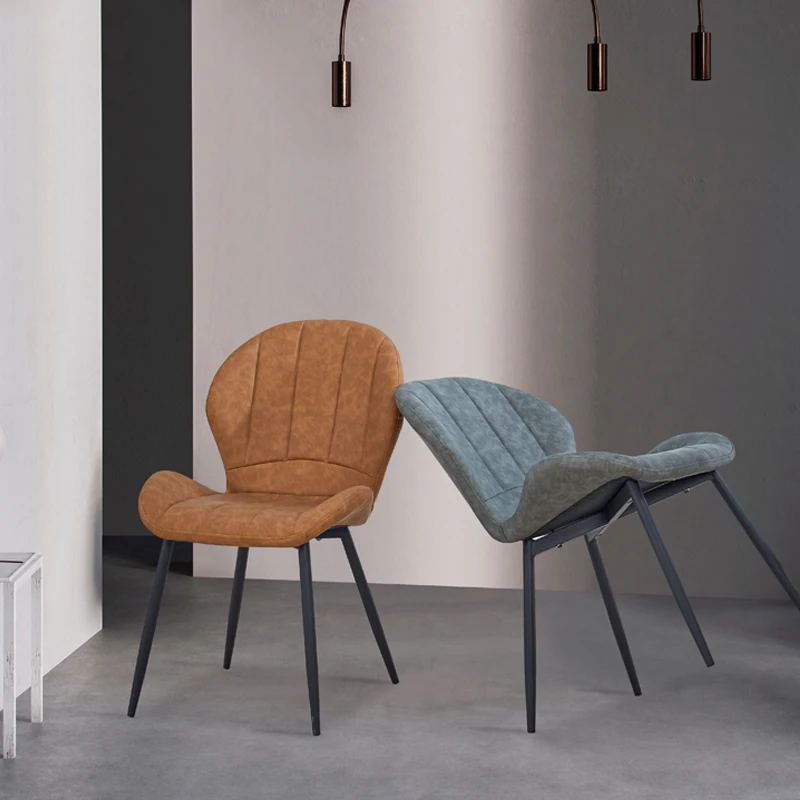 

Simple dining chairs, home backrest chairs, soft upholstered chairs, Nordic luxury makeup chairs, bedroom desks, leather chairs