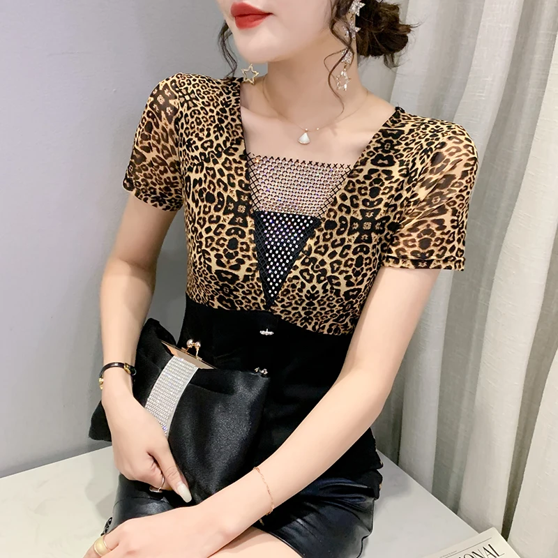 Новинка лета 2022 модная женская футболка с вырезами и V-образным вырезом сетчатые