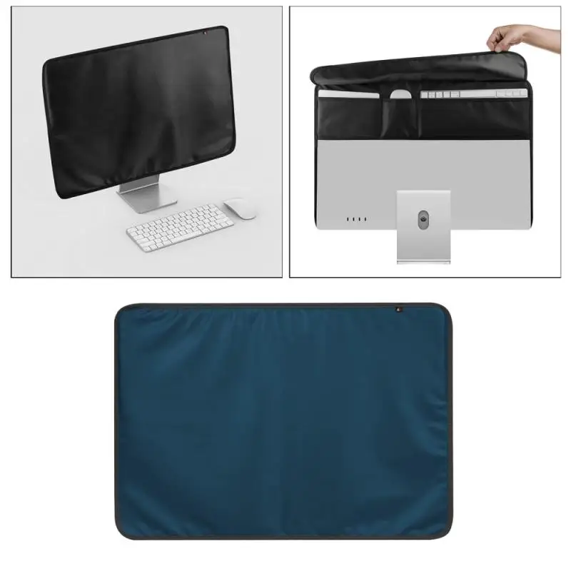 

24 Inch Nylon PU Leather Cloth Monitor Dustproof Computer Desktop Dust Cover Dustproof Ultrathin Soft Protect Sheath For Imac 24